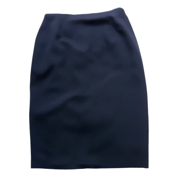 Vintage Navy Blue Womens Blazer & Skirt Suit Set Gold Button Details - Picture 5 of 9